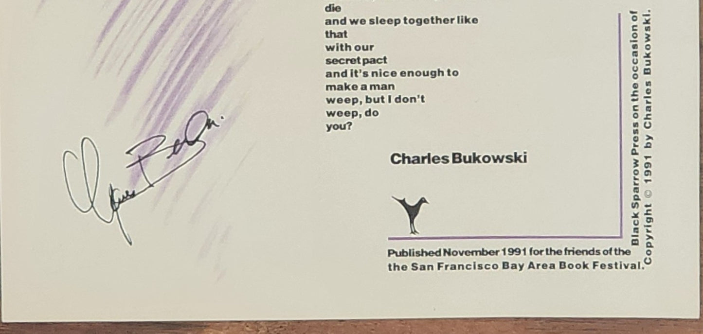 The Bluebird Broadside: Signed by Charles Bukowski