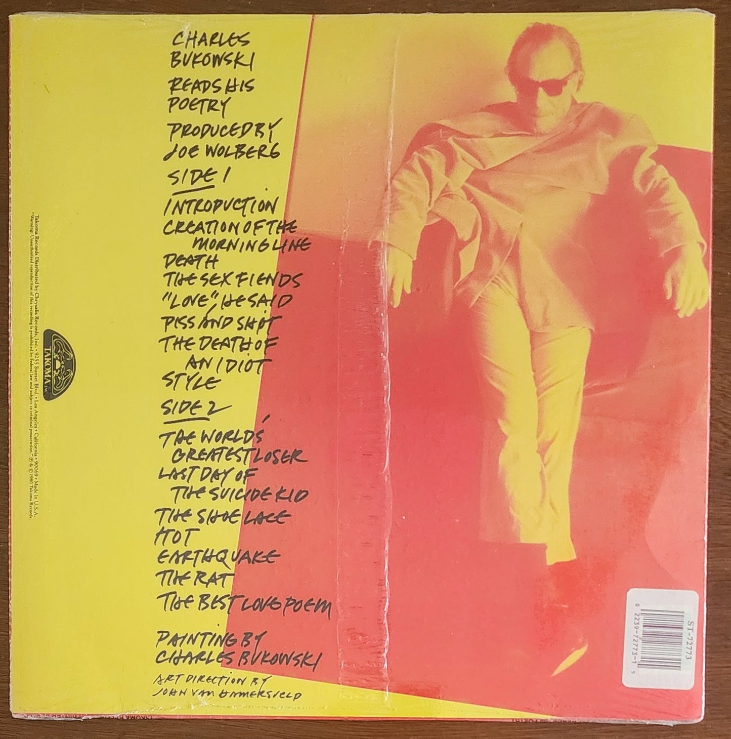 First Pressing, Original Shrink Wrap: “Bukowski Reads His Poetry” Tacoma Records 1980