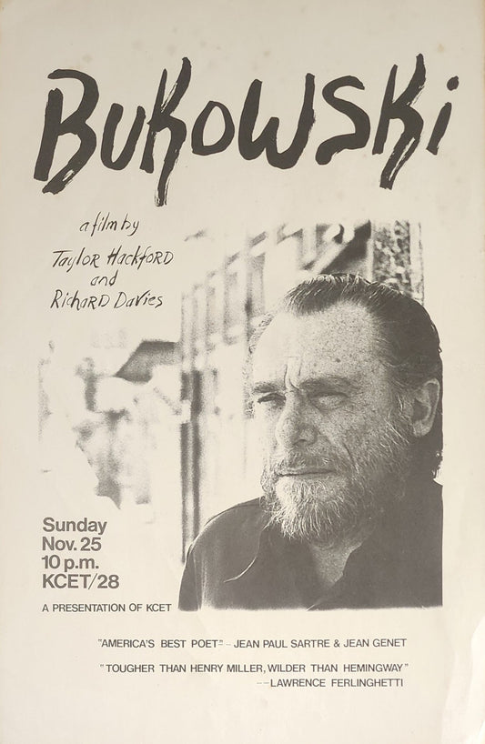 Promotional Poster for “Bukowski” -- 1973 Film by Taylor Hackford
