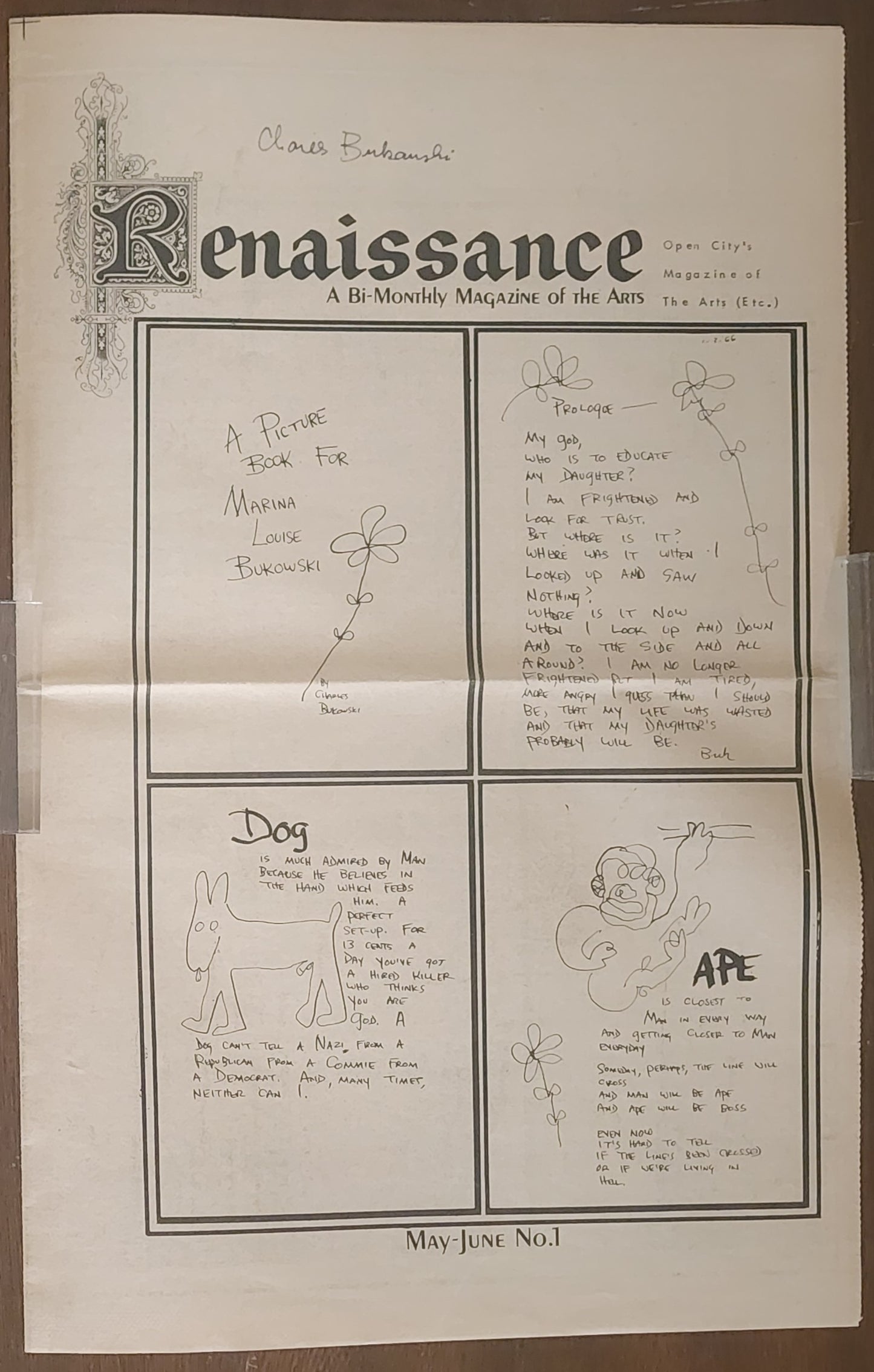 A Picture Book for Marina Bukowski: Signed by Charles Bukowski