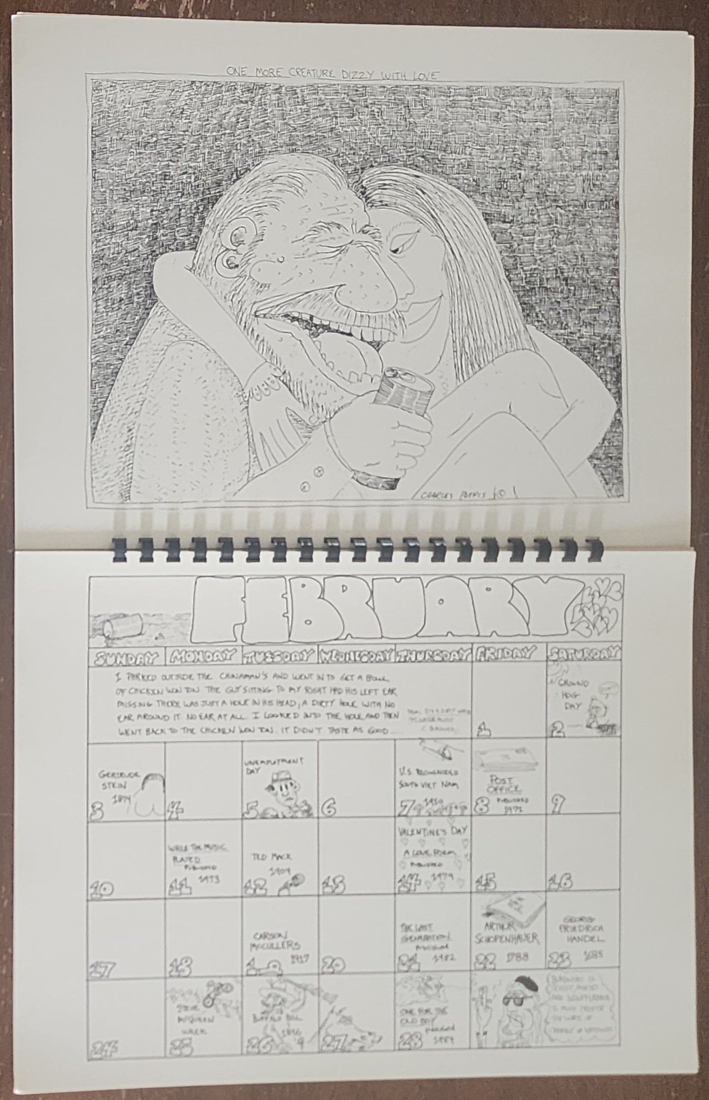 #15/25: The Official Charles Bukowski 1985 “Calender” Black Sparrow Press (1985)