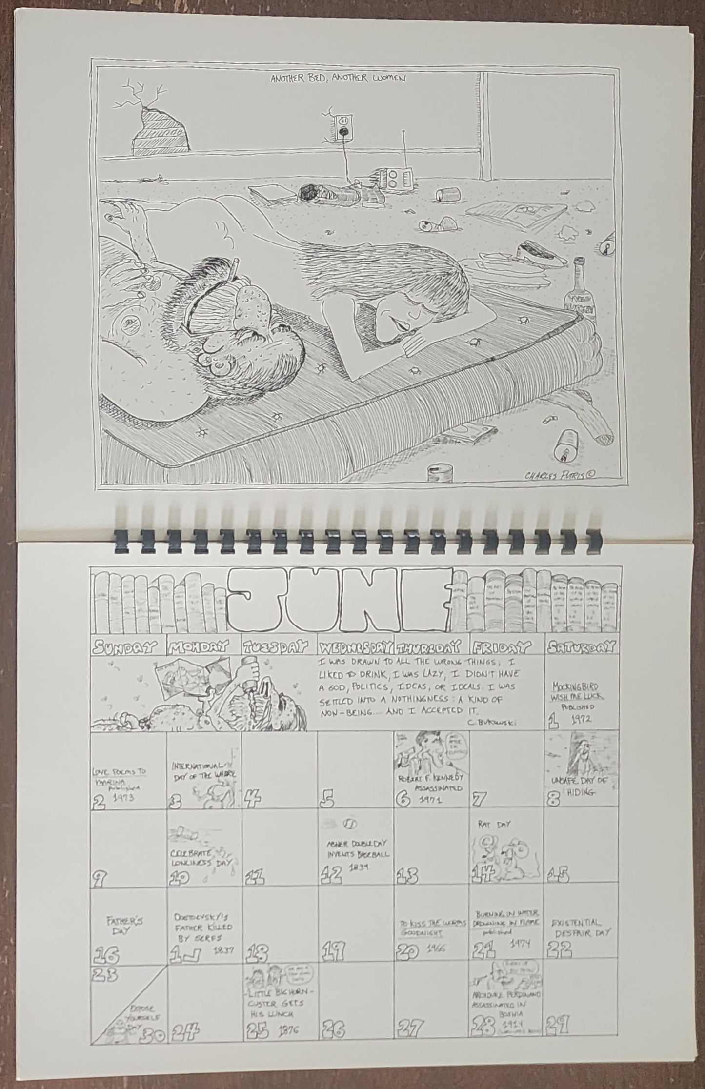 #15/25: The Official Charles Bukowski 1985 “Calender” Black Sparrow Press (1985)