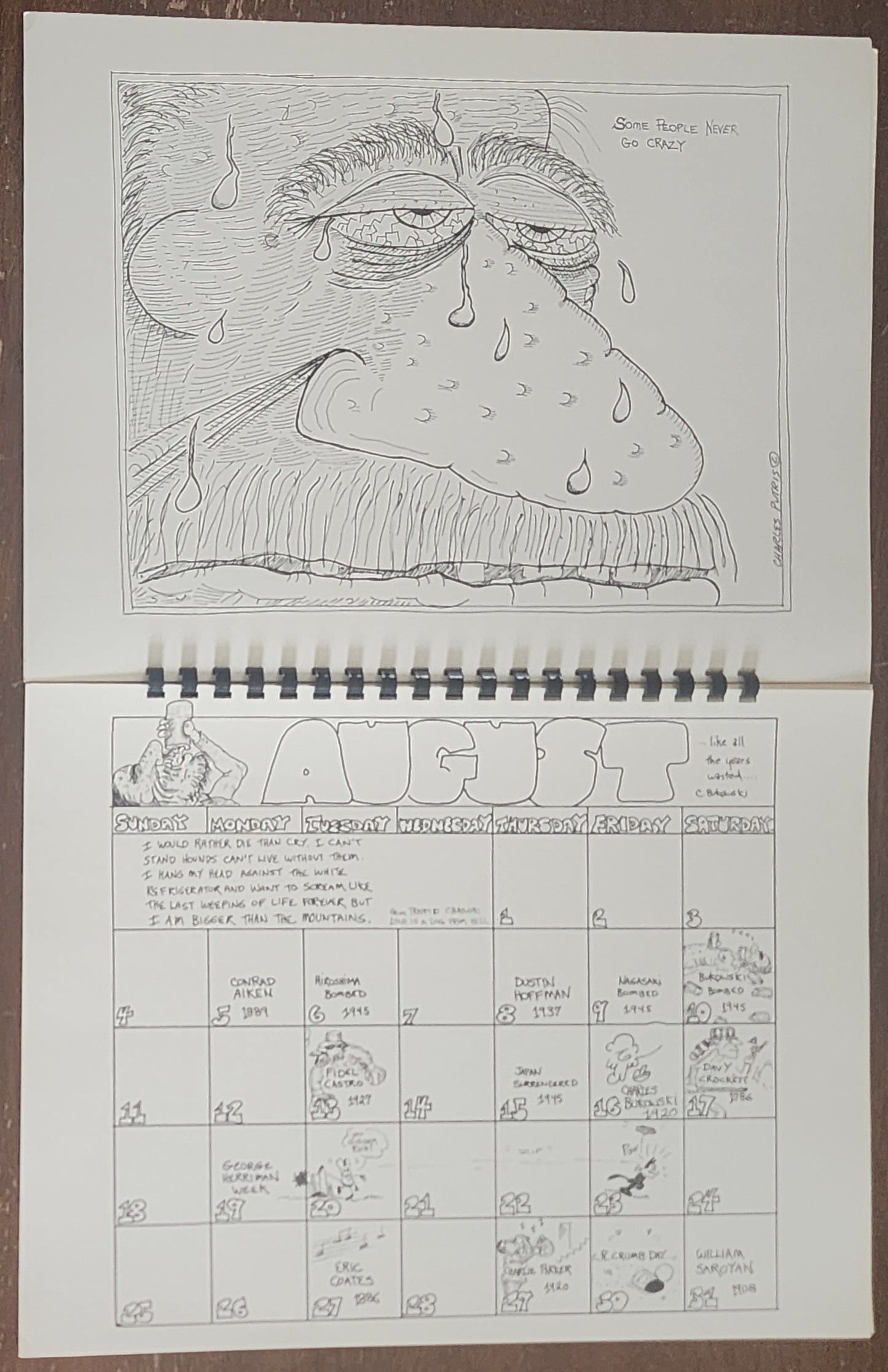 #15/25: The Official Charles Bukowski 1985 “Calender” Black Sparrow Press (1985)