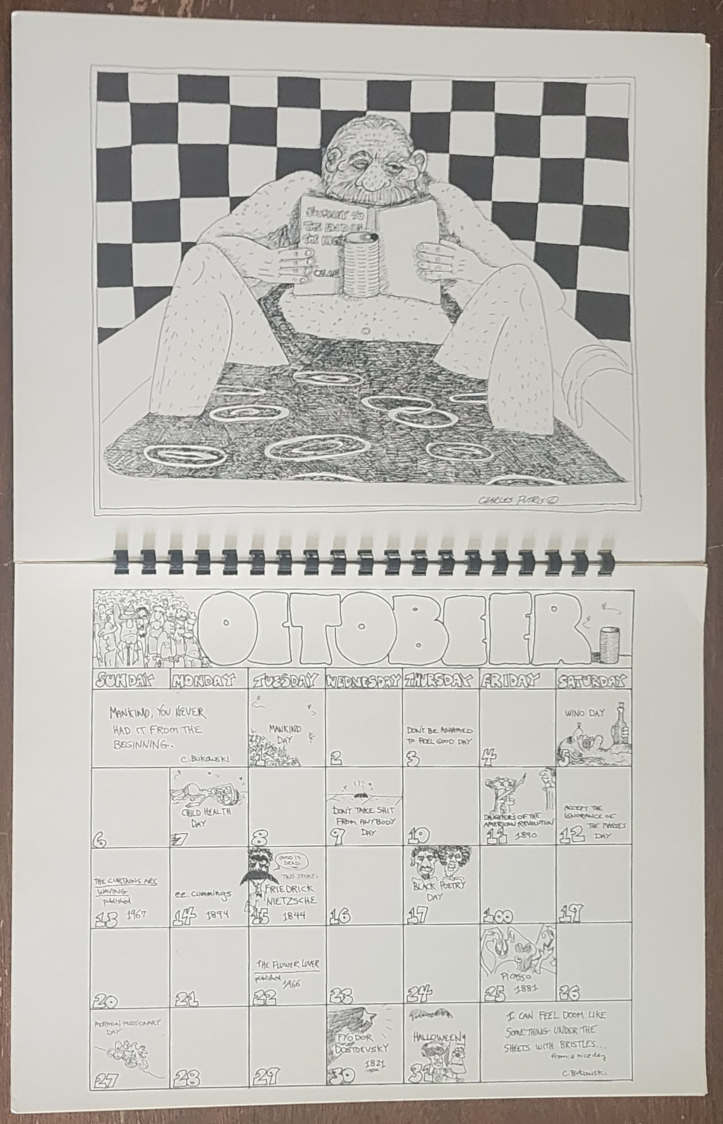 #15/25: The Official Charles Bukowski 1985 “Calender” Black Sparrow Press (1985)
