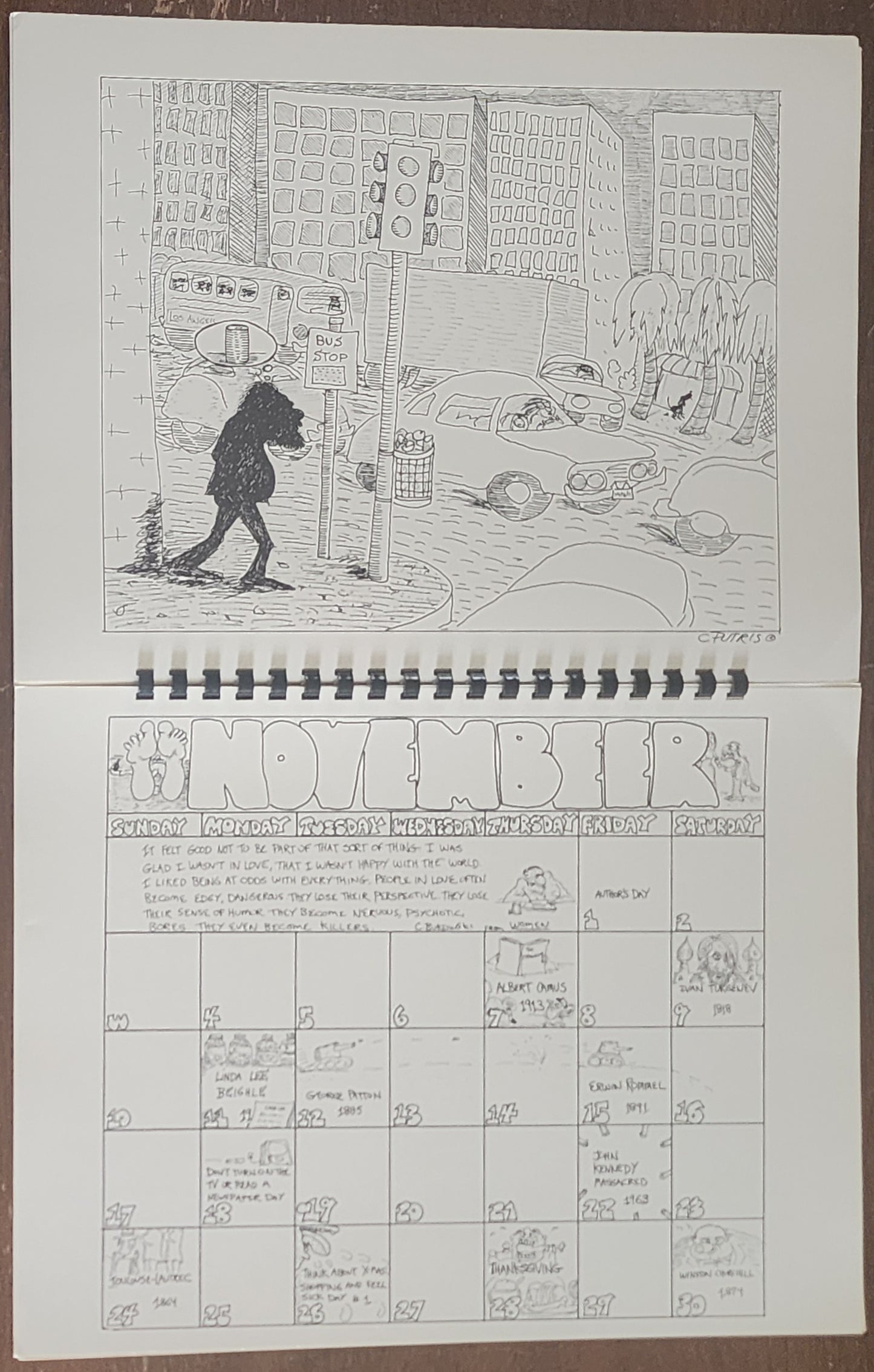 #15/25: The Official Charles Bukowski 1985 “Calender” Black Sparrow Press (1985)