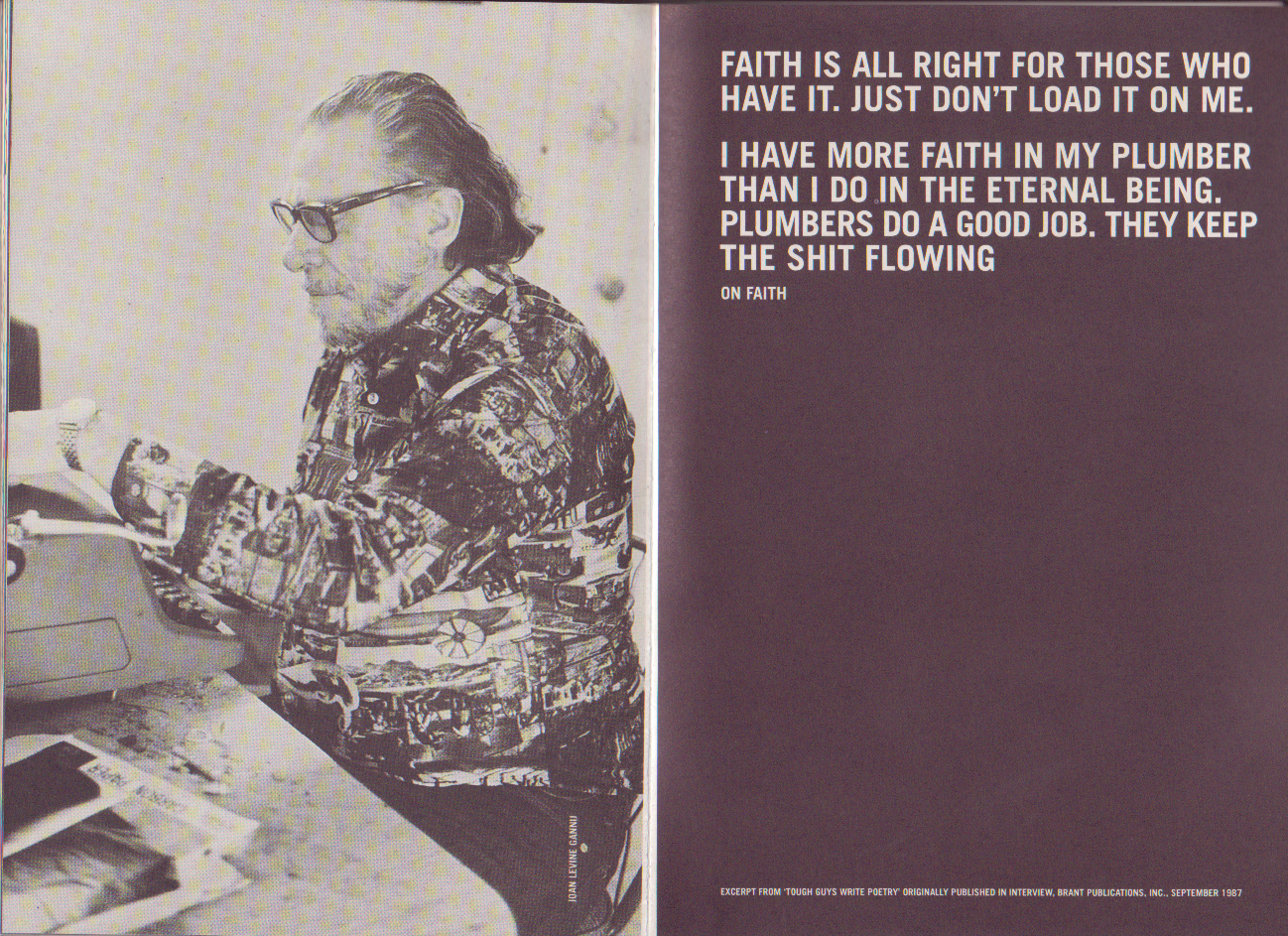 Exhibition Catalog and Flyer: ELMS LESTERS CELEBRATES CHARLES BUKOWSKI