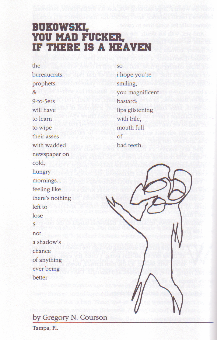 Sure #10: Charles Bukowski Drawings, 1 Painting, 2 Photographs