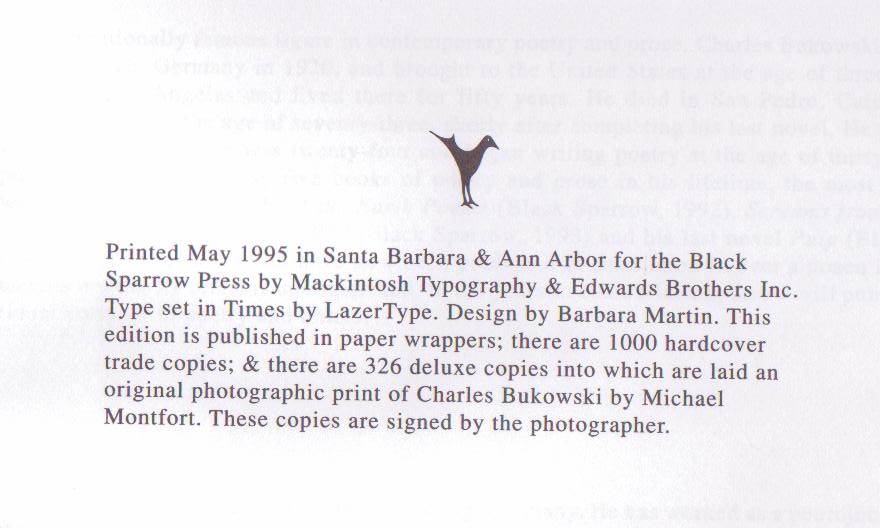 Signed by Michael Montfort: Shakespeare Never Did This by Charles Bukowski