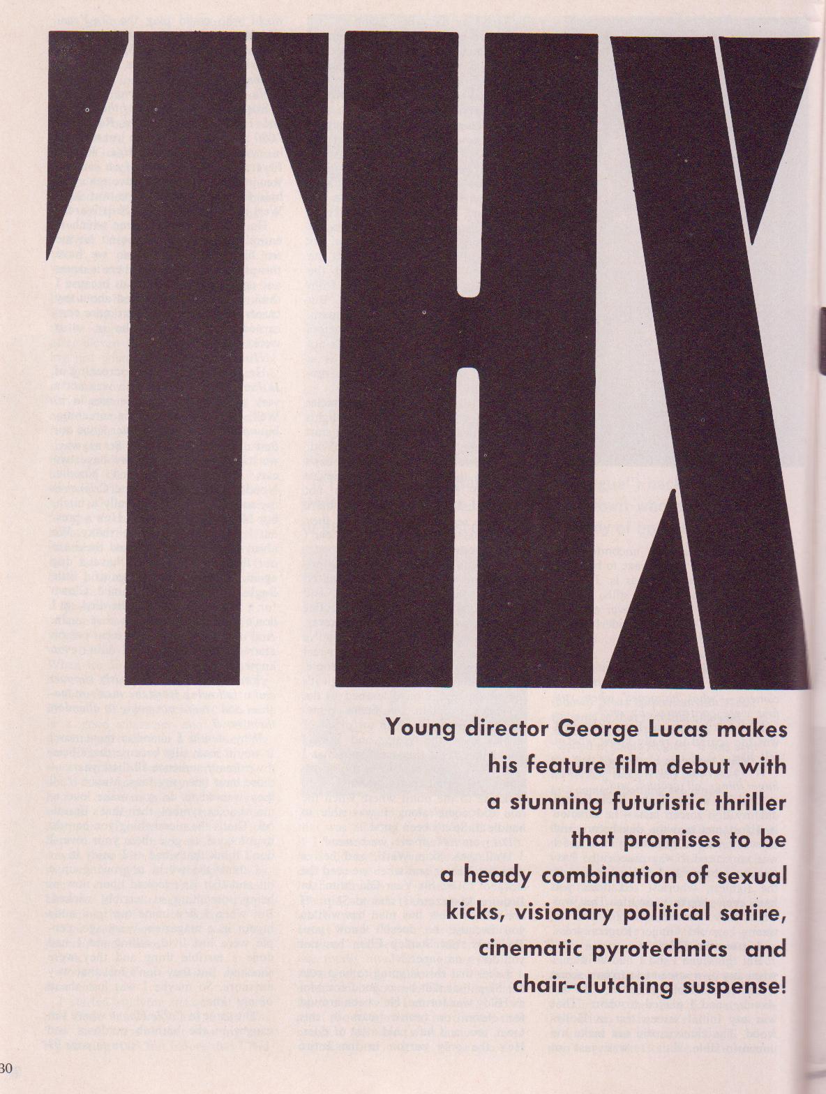 Knight November 1970 -- Unedited Chapter from Post Office by Charles Bukowski, Plus Spread on George Lucas and THX 1138