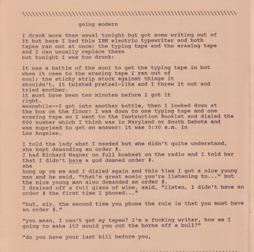 Going Modern: Suppressed Charles Bukowski Chapbook with Four Uncollected Poems