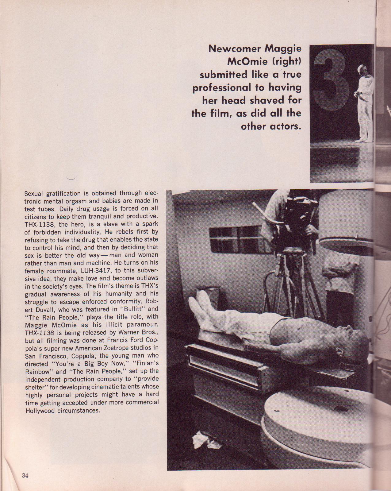 Knight November 1970 -- Unedited Chapter from Post Office by Charles Bukowski, Plus Spread on George Lucas and THX 1138