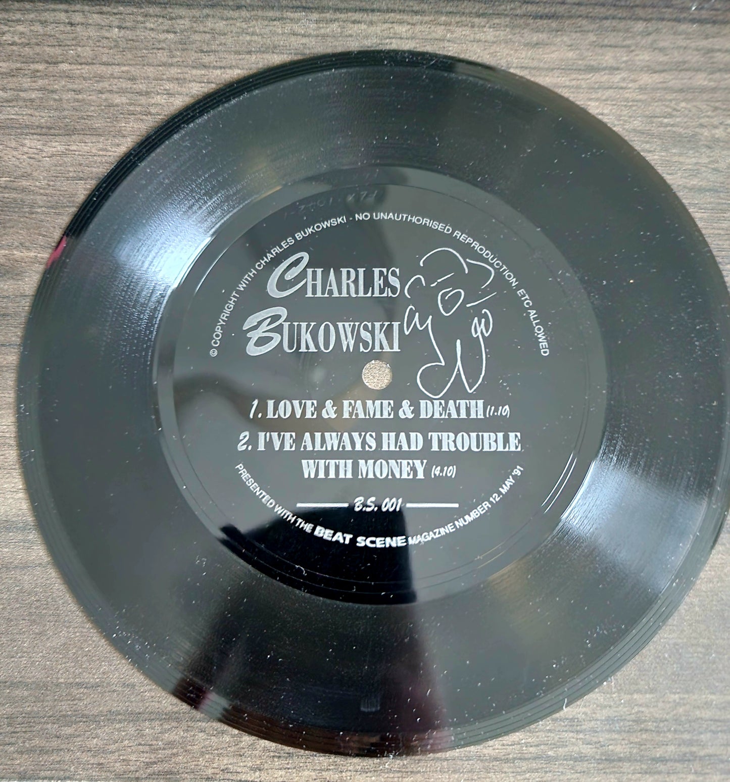Flexi Disc Recording of Bukowski Reading in Hamburg, Germany, May 5, 1978