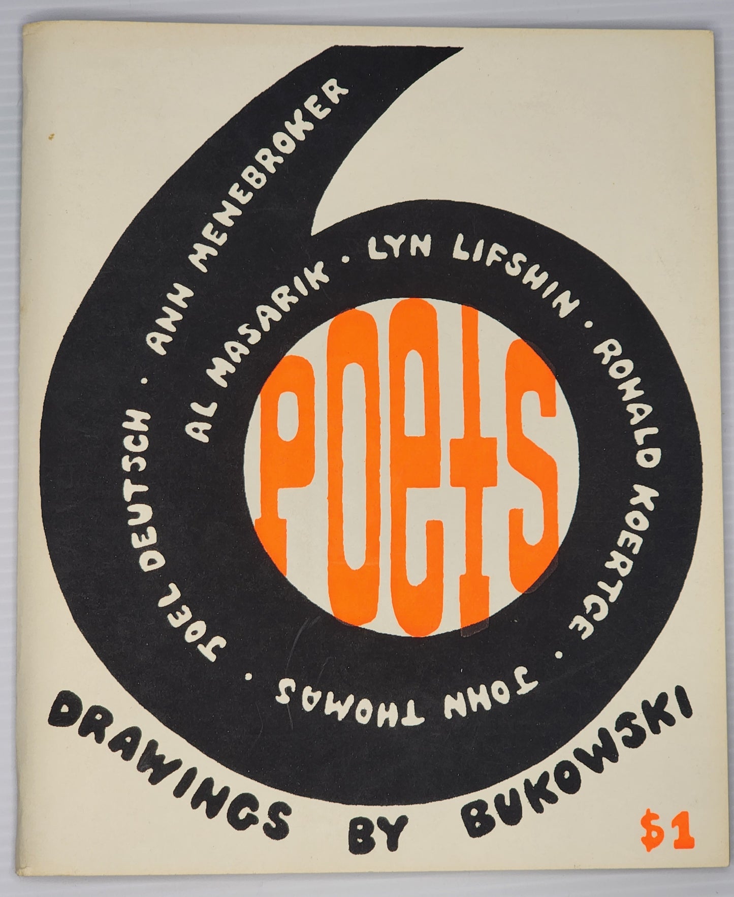 6 Poets Signed By Charles Bukowski: Six Drawings of Six Poets (First Edition)
