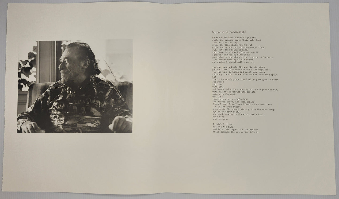 The Cruelty of Loveless Love (#11/35) w/ Bukowski Photographs and Poems
