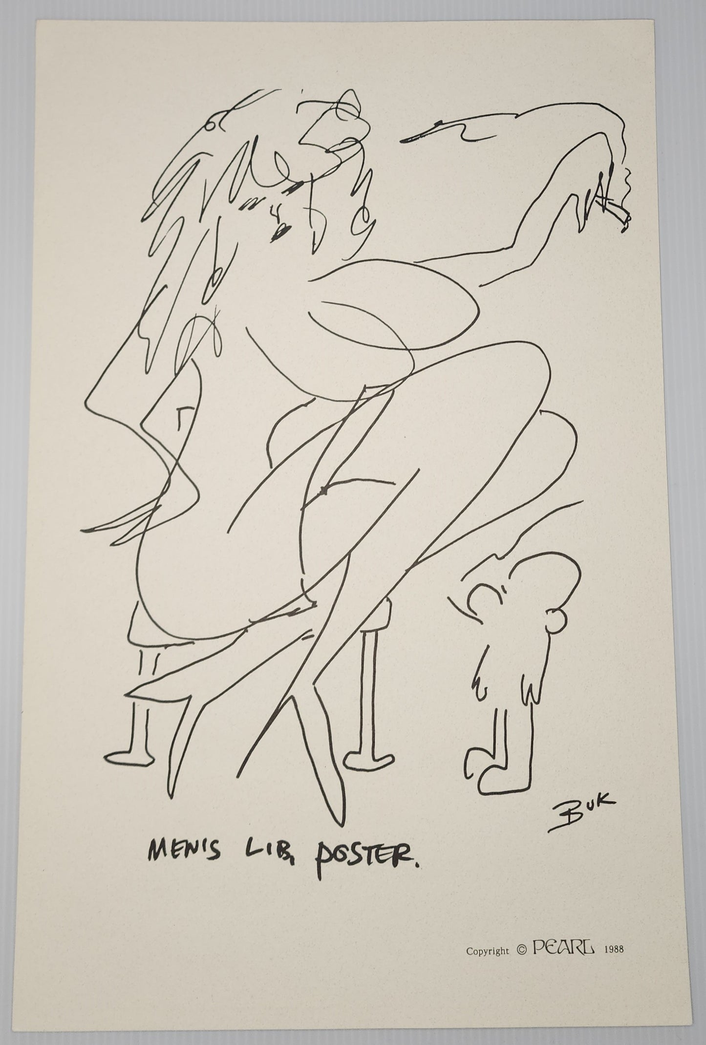 Men’s Lib Poster by Charles Bukowski (17” x 11”): Pearl 1988