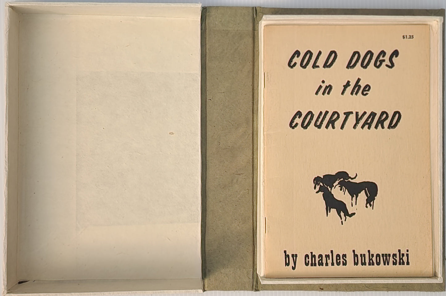 Cold Dogs in the Courtyard – Signed Twice by Charles Bukowski with Drawings and Custom Box
