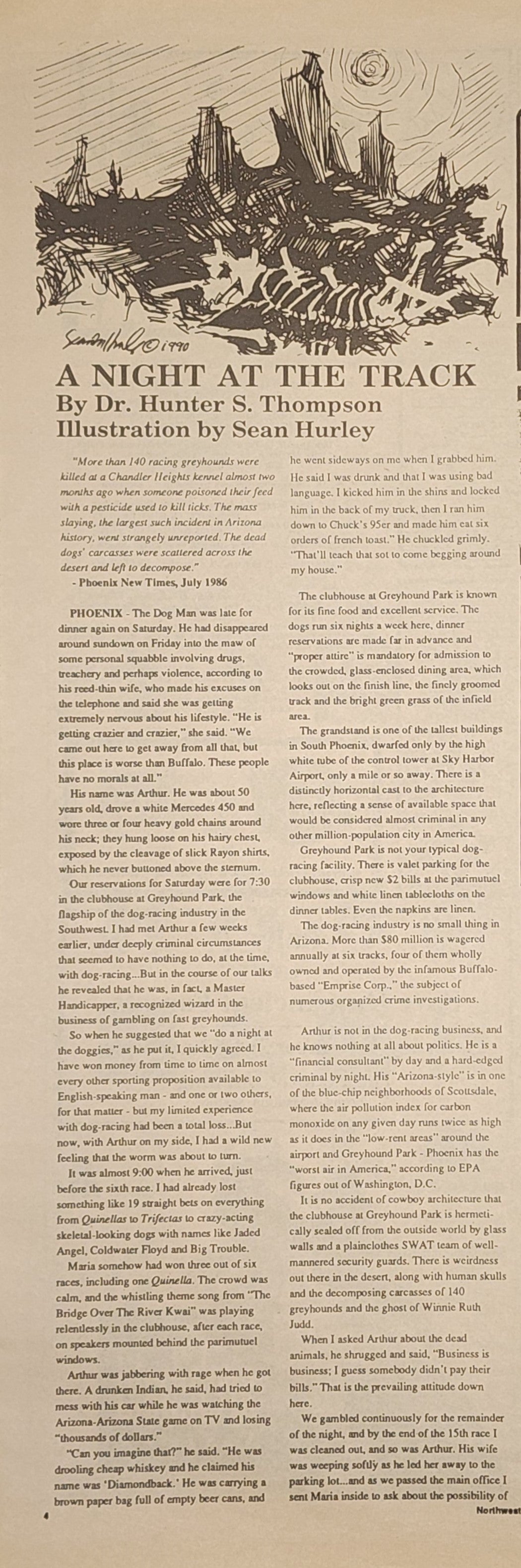 Northwest Extra! UNFOLDED -- First Appearance Bukowski Poem, Plus Kerouac and Hunter S. Thompson (1990)!