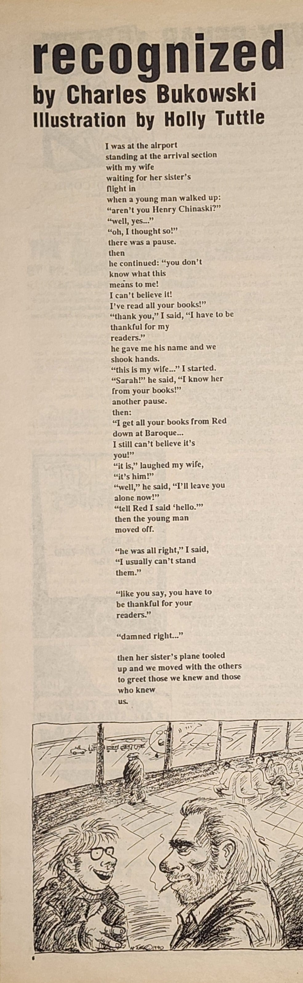 Northwest Extra! April 1990 UNFOLDED -- Uncollected Bukowski Poem, Plus Hunter S. Thompson, Book Reviewby Harvey Pekar, and William Burroughs Feature Illustrated by S. Clay Wilsom (1990)