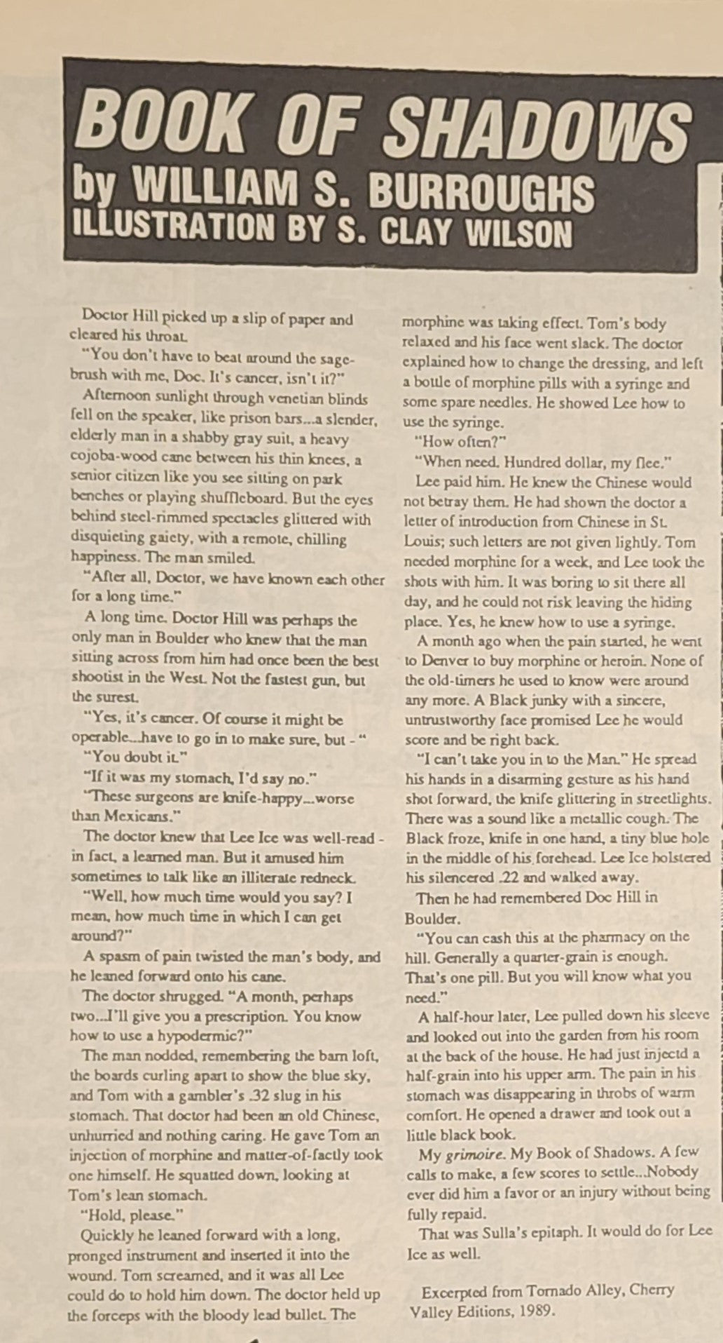 Northwest Extra! April 1990 UNFOLDED -- Uncollected Bukowski Poem, Plus Hunter S. Thompson, Book Reviewby Harvey Pekar, and William Burroughs Feature Illustrated by S. Clay Wilsom (1990)