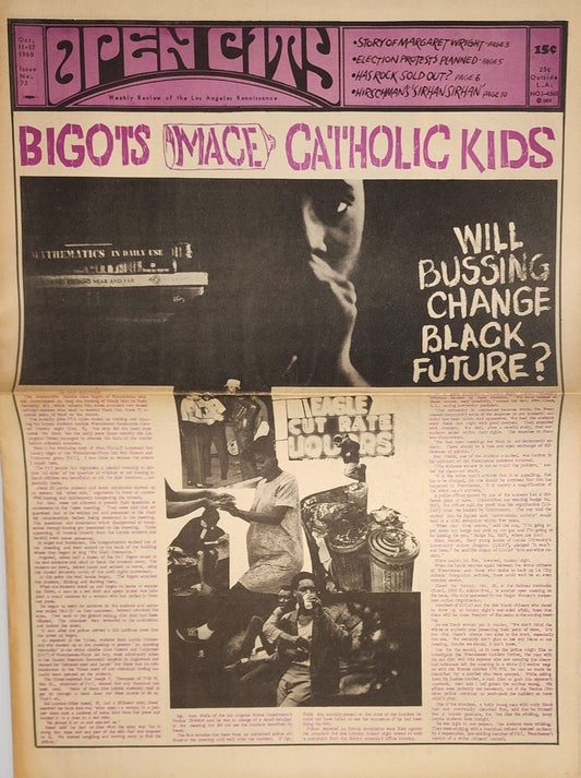 Open City October 11, 1968 – Notes of a Dirty Old Man Charles Bukowski
