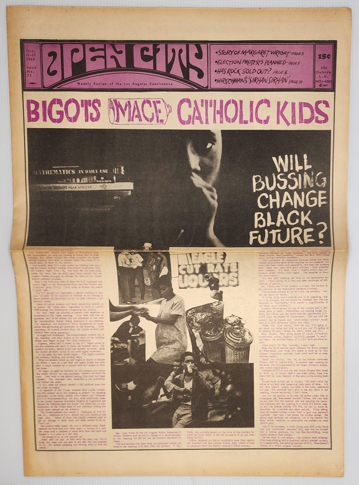Open City October 11, 1968 – Notes of a Dirty Old Man Charles Bukowski