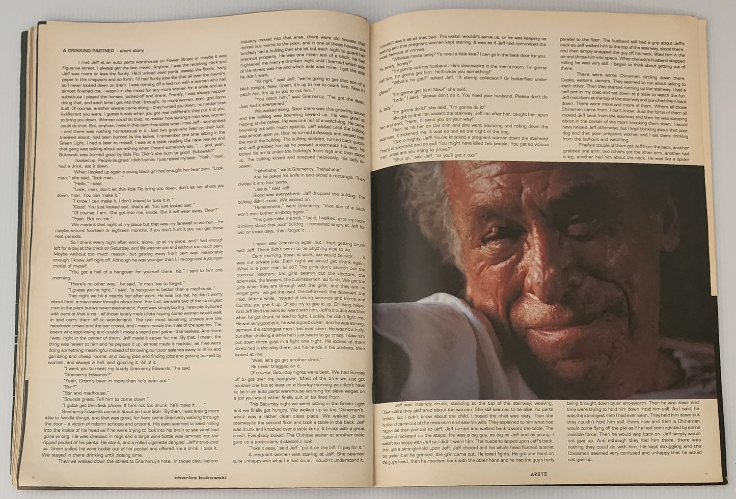 Arete July 1989 -- Bukowski Interview with Several Works, Plus Barfly Photos