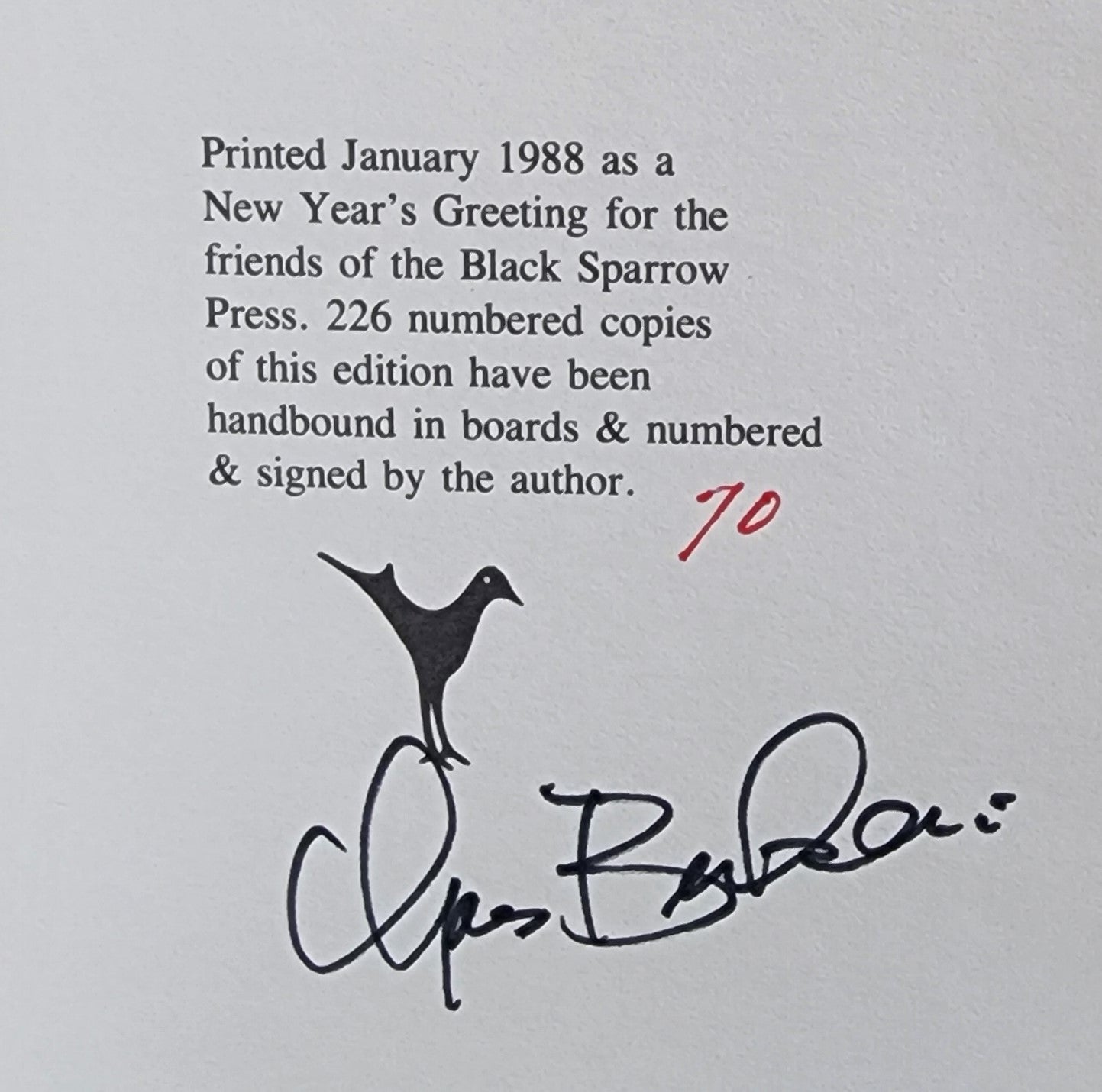 The Movie Critics – Signed by Charles Bukowski #70/226