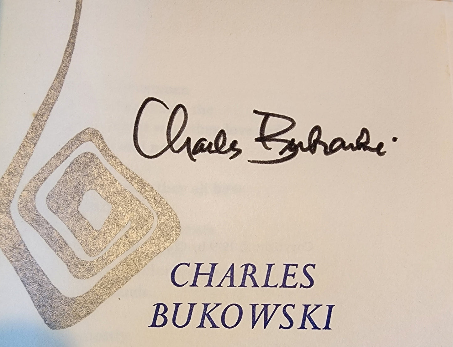 A Love Poem – Signed by Charles Bukowski – Printer's Copy (1/1)