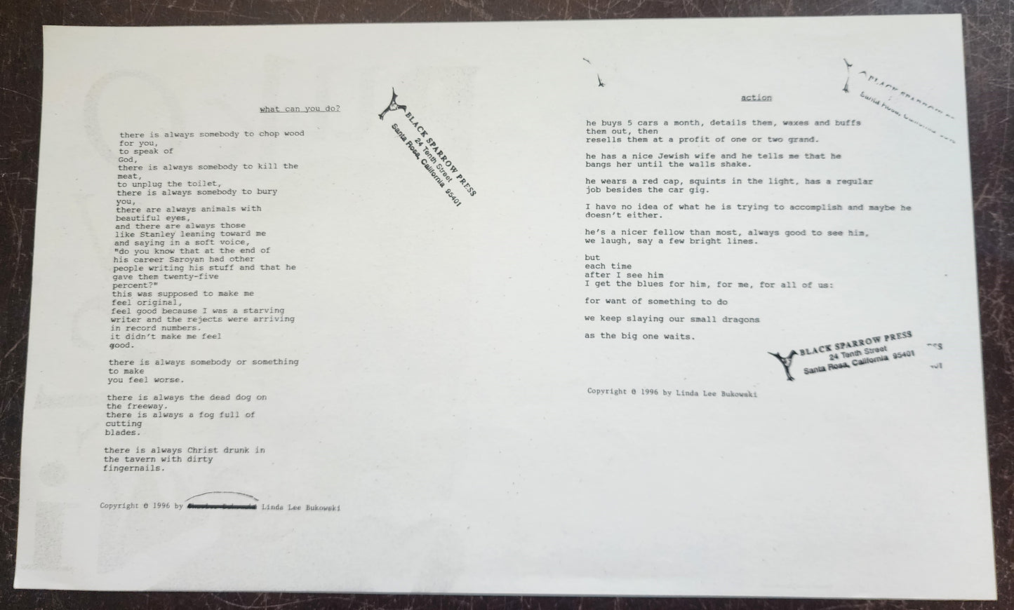Bukowski: UNFOLDED Featuring Three First Appearance Charles Bukowski Poems