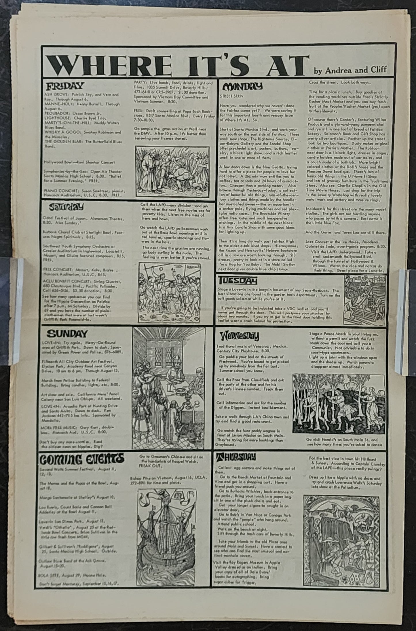 OPEN CITY No. 14, Aug. 4–11, 1967 — Bukowski on American Poetry, Either/Or Bookstore Bukowski Books Ad, Hell's Angels, Muslim Temple Raid