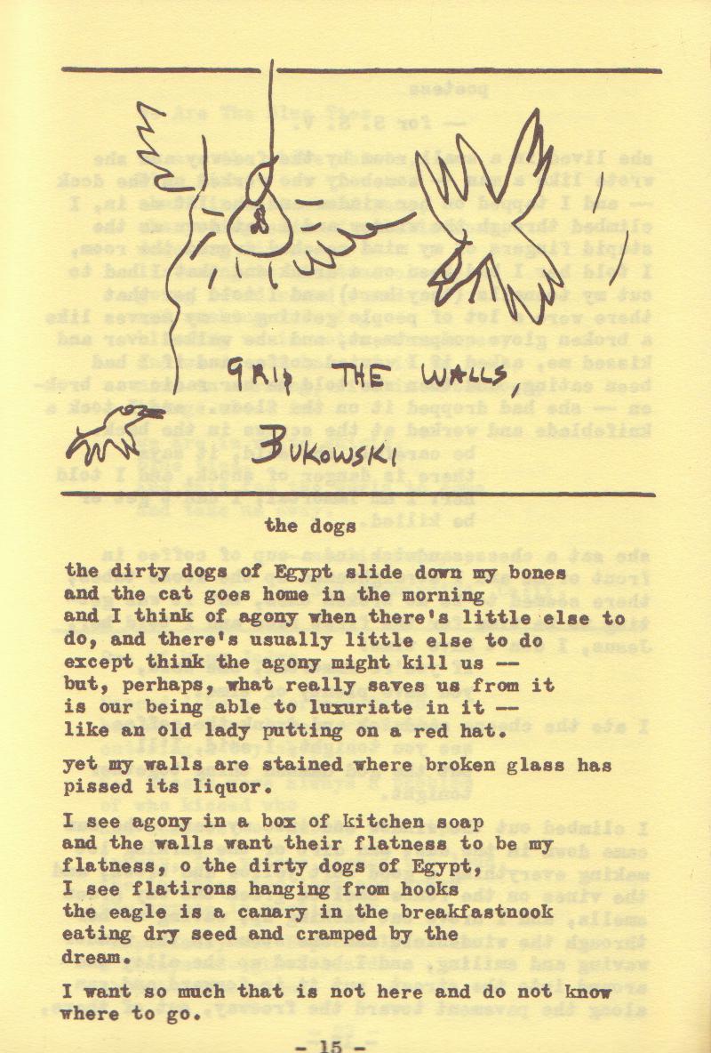 Wormwood Review 16 #473/600 -- Grip The Walls Special Charles Bukowski Section (1964)