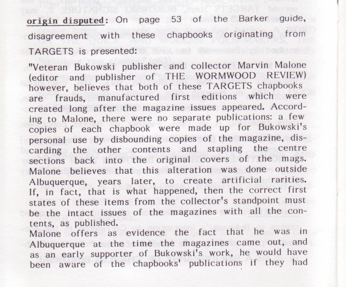 Signatures: A Study of Charles Bukowski’s Appearances in Targets (#5/35)