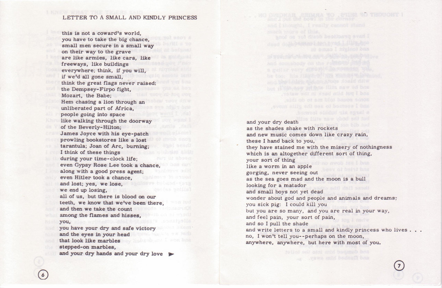 Limited (#45/67) Reproduction of "A Signature of Charles Bukowski Poetry" As It Appeared in Targets 4, December 1960.