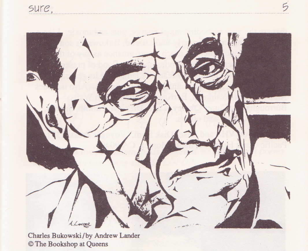 Sure #3: Charles Bukowski Drawings, 1 Painting, 5 Photographs