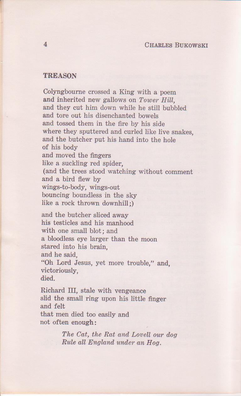 Beloit Poetry Journal – Uncollected Poem, Treason. (1957)