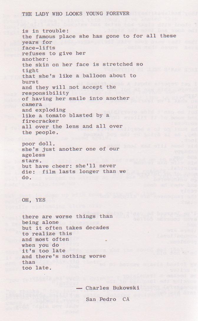 Wormwood Review 122 & 123: People Poems -- Signed by Charles Bukowski