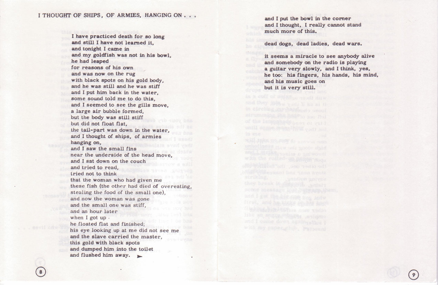 Limited (#45/67) Reproduction of "A Signature of Charles Bukowski Poetry" As It Appeared in Targets 4, December 1960.