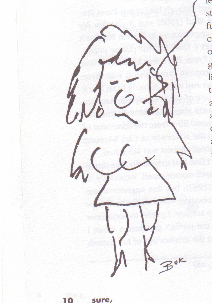 Sure #10: Charles Bukowski Drawings, 1 Painting, 2 Photographs