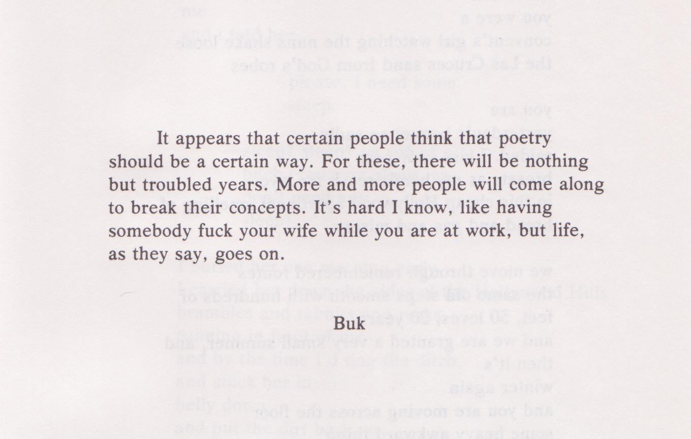 Poems Written before Jumping Out of an 8 Story Window: Signed by Bukowski