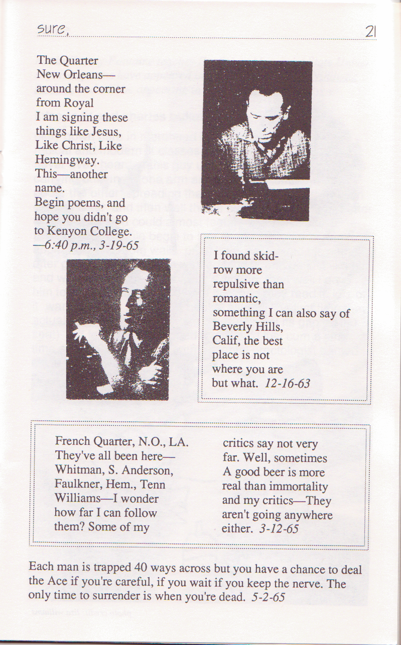 Sue #2 -- Charles Bukowski Drawings, Photographs, & LouJon Special Section