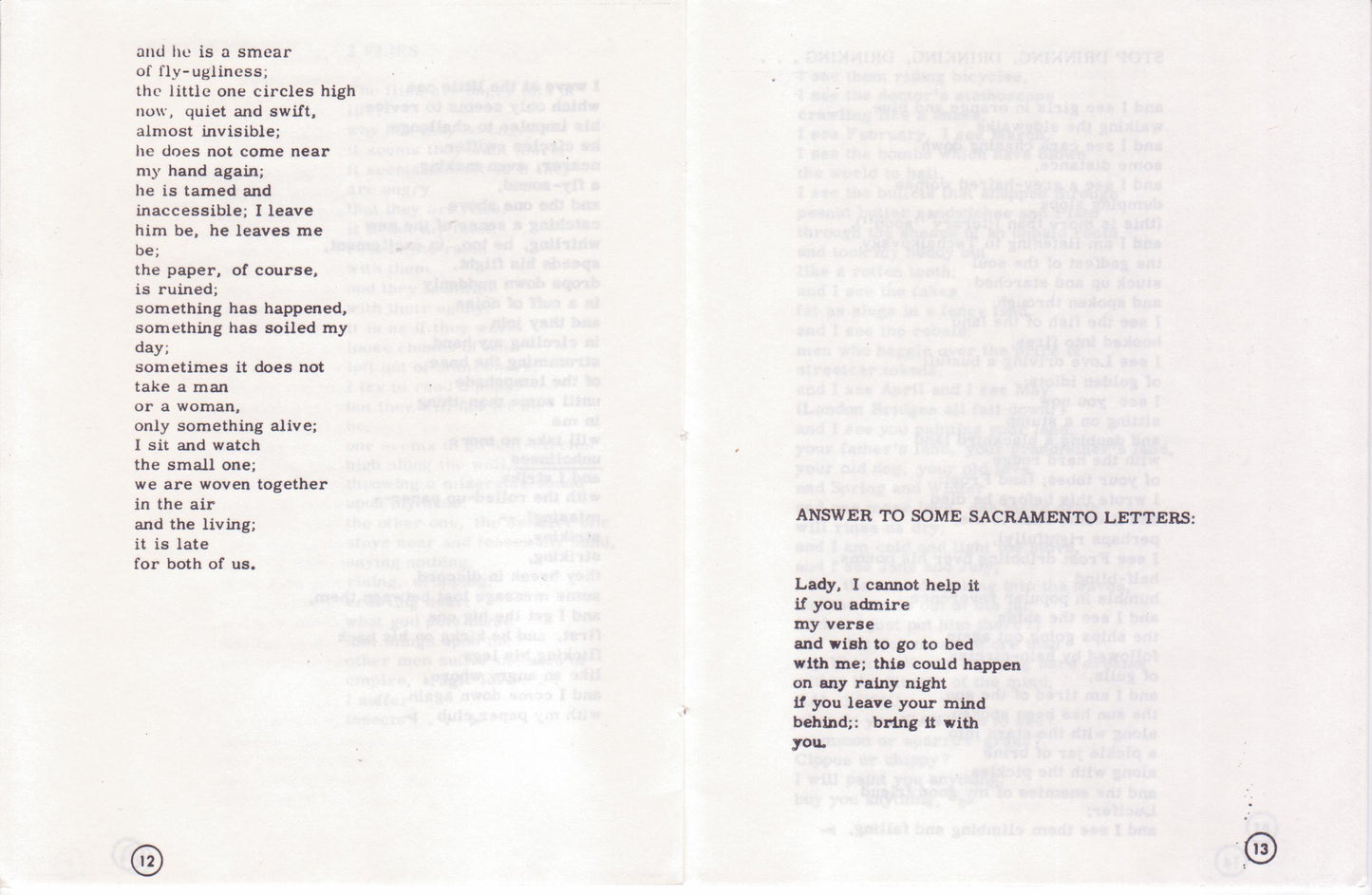 Limited (#45/67) Reproduction of "A Signature of Charles Bukowski Poetry" As It Appeared in Targets 4, December 1960.