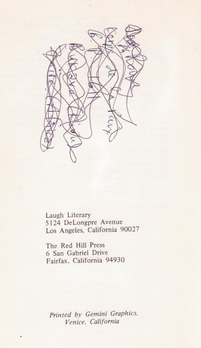 L.A. Anthology of Poets: Charles Bukowski As Publisher, Editor and Writer with Four First Appearance Poems