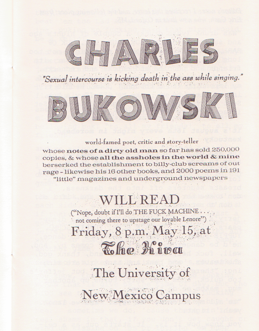 Sure #3: Charles Bukowski Drawings, 1 Painting, 5 Photographs