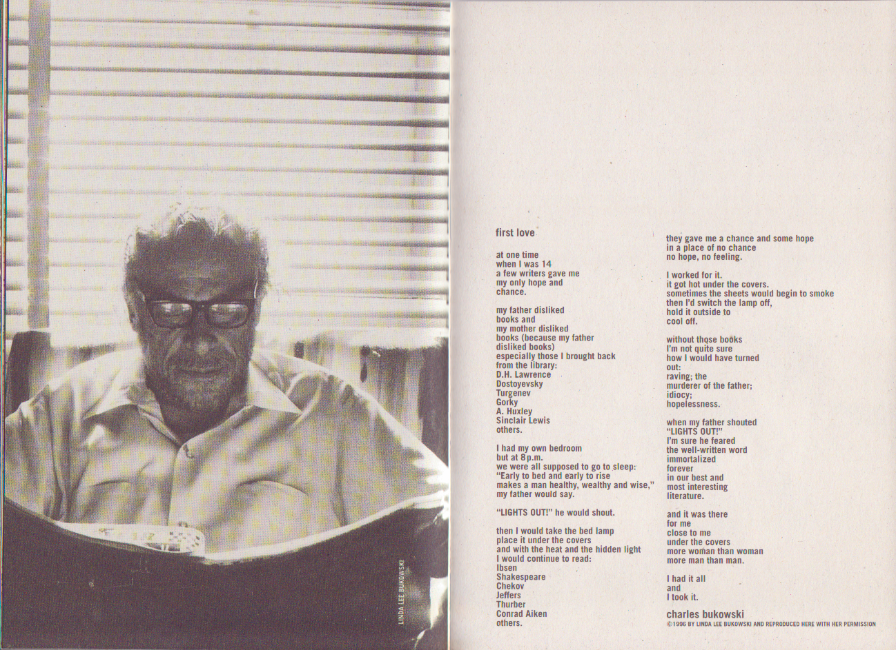 Exhibition Catalog and Flyer: ELMS LESTERS CELEBRATES CHARLES BUKOWSKI