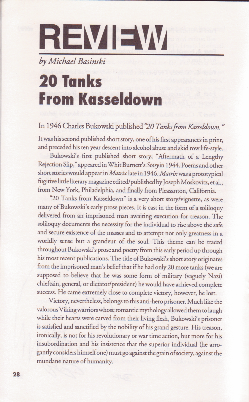 Sure # 7: Charles Bukowski Drawings, 1 Letter, 5 Photographs