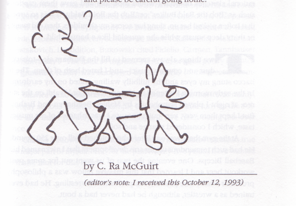 Sure #10: Charles Bukowski Drawings, 1 Painting, 2 Photographs