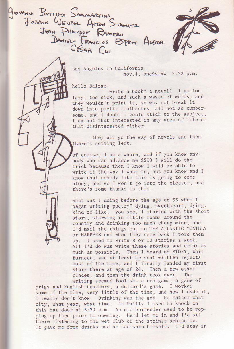 A Bukowski Sampler: 46 Early Charles Bukowski Poems and Excerpt from First Unpublished Novel
