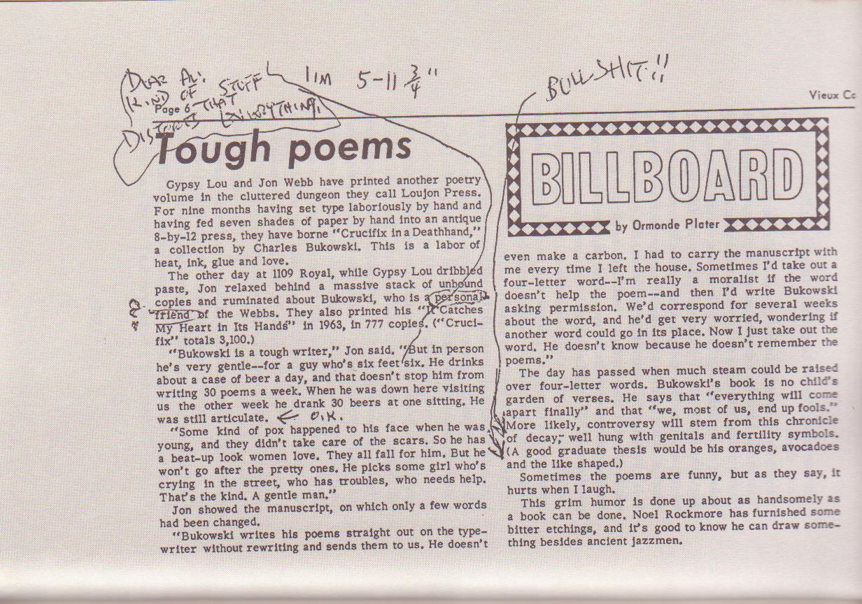 The Bukowski/Purdy Letters (1983)