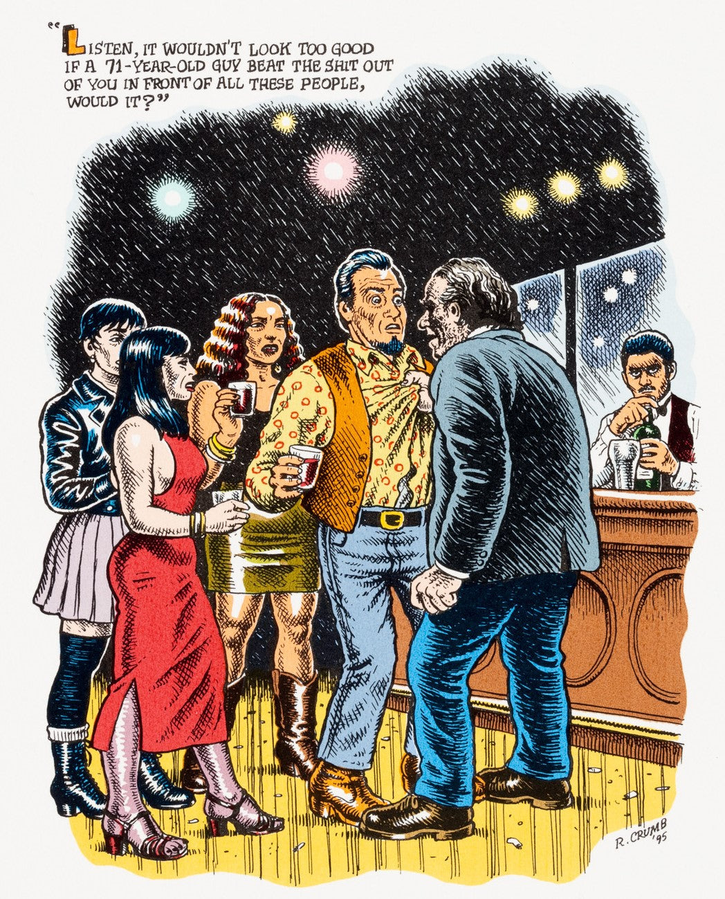Unsigned Robert Crumb Print from The Captain is Out to Lunch and The Sailors Have Taken Over the Ship