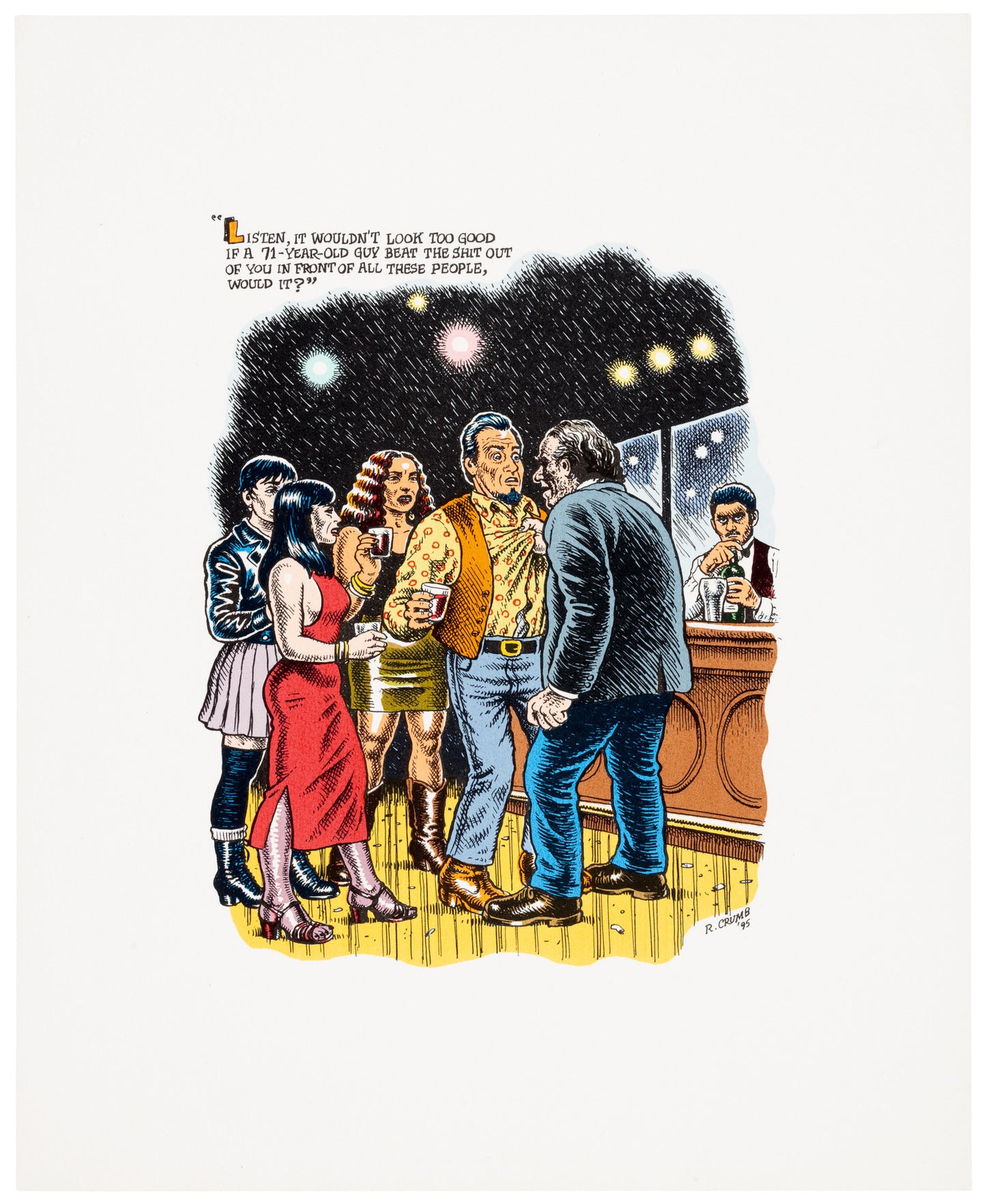 Unsigned Robert Crumb Print from The Captain is Out to Lunch and The Sailors Have Taken Over the Ship